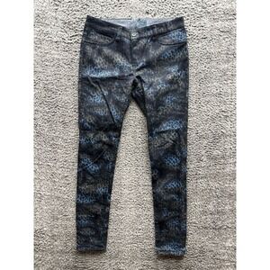Daang Goodman Tripp Nyc Animal Print Reversible Skinny Jeans Black Women Size 30
